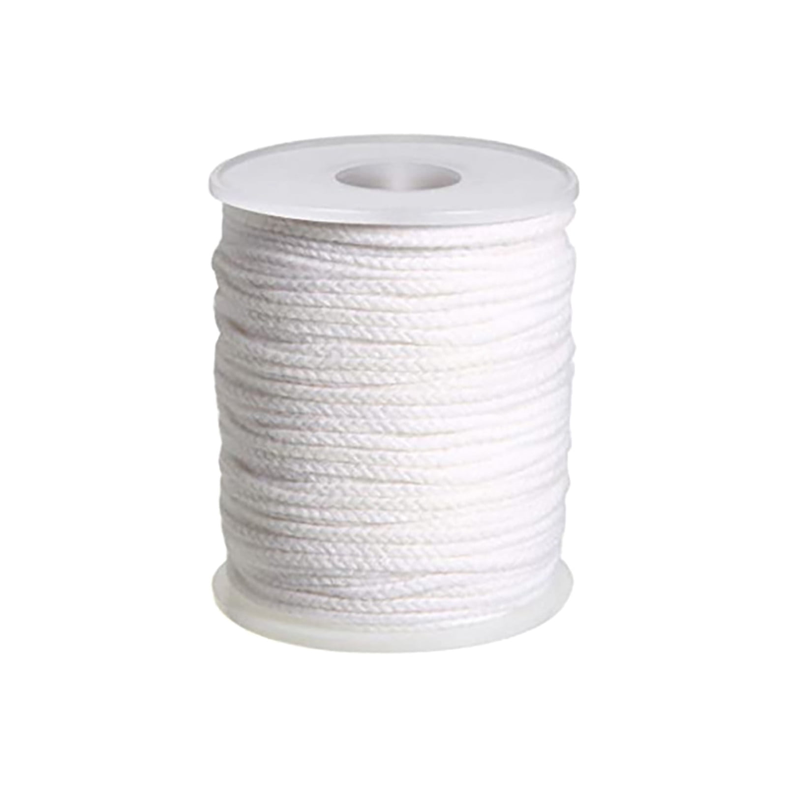 Eco-Friendly Candle Wick Spool 61m Candle Making Cotton Rope Spool White Smokeless Waxed Core for Candle Making Crafts Supplies Candle Wick