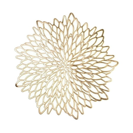 

Papaba Placemat 38cm Round Hollow Flower Coaster Table Bowl Dish Pad Mat Placemat Party Decor