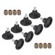 thumbnail image 1 of Uxcell 8 Pcs M8 Thread Adjustable Furniture Levelers, 1.38 x 1.5" Screw Leveling Feet with 8 Pcs 0.59" Coupling Nut Anti Slip Floor Protector for Table Chair Cabinet Desk Sofa Workbench, 1 of 6