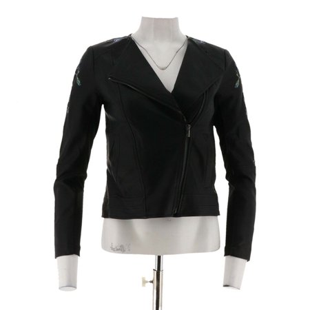 - g giuliana ultra luxe embroidered moto jacket 560-777