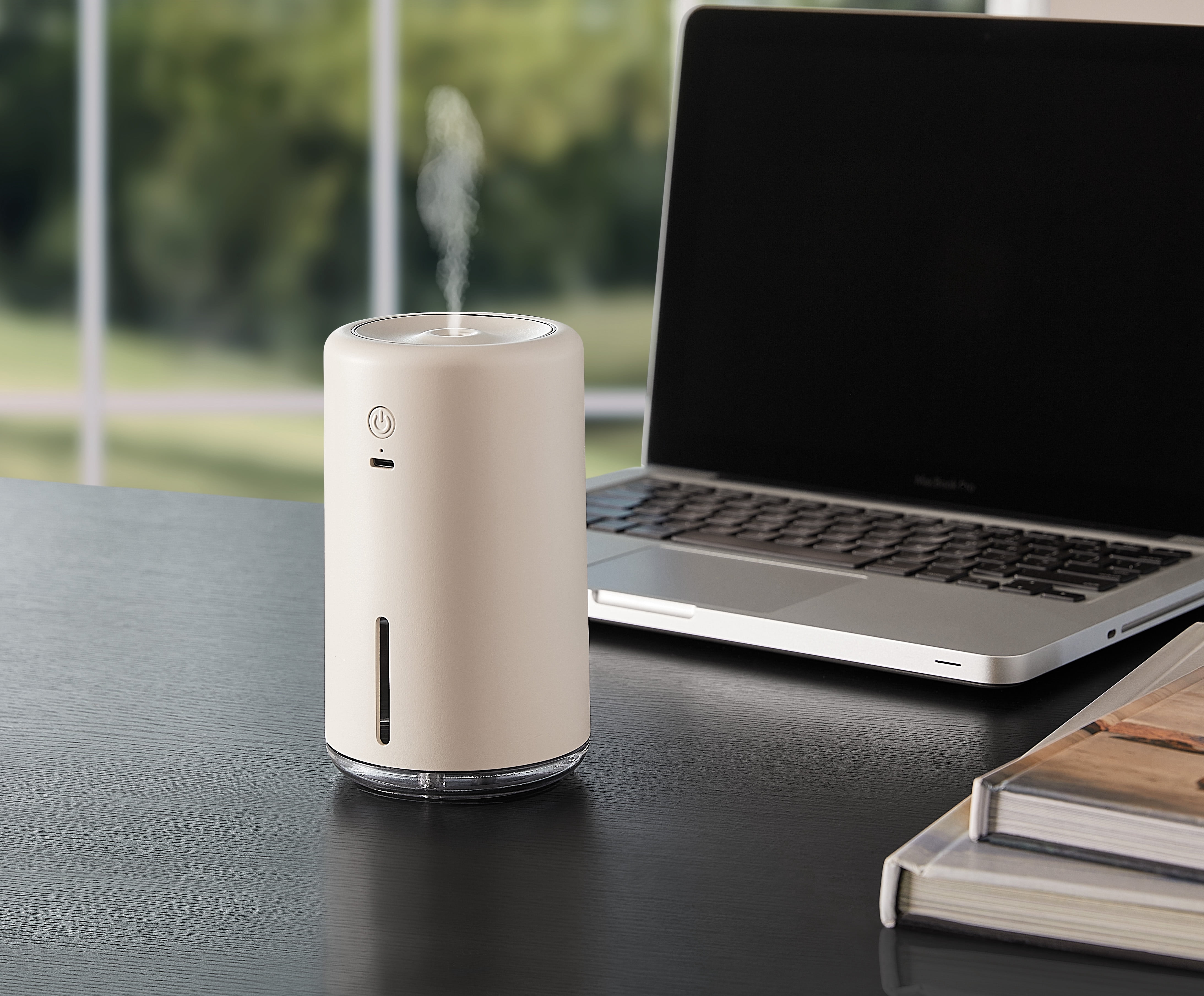 Mainstays Portable Rechargeable Evaporative Humidifier, Cordless, Desktop, Travel, Vanilla Dream