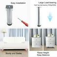 thumbnail image 5 of 10 Inch Furniture Legs Stainless Steel Feet Sofa Cabinet Shelves Leg Replacement Adjustable Height 2pcs, 5 of 7