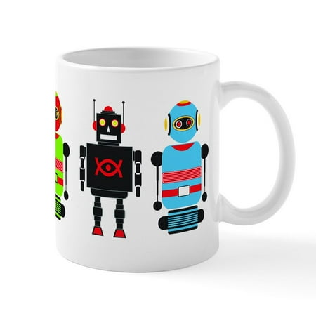 

CafePress - Robots Mugs - 11 oz Ceramic Mug - Novelty Coffee Tea Cup