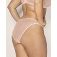 thumbnail image 3 of Smart & Sexy Women's Sheer Mesh Plunge Bralette and Matching 2 Pack High Leg Brief Panty Set, SA1518, 3 of 8
