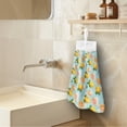 thumbnail image 3 of ZIATUBLE Lemon Floral Hanging Hand Towels Reusable Towels for Kitchen Cleaning Bathroom Hand Towels Washable Hanging Dish Towels with Snap Button Kitchen Hand Towels and Washcloths, 3 of 7