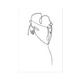 thumbnail image 3 of Pinky Swear One Line Drawing Art Print Minimalist Couple Love Decor Modern Wall Art Canvas Painting Poster Dormitorio Decoración del hogar, 3 of 5