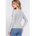 thumbnail image 3 of J. METHOD Women's Cable Knit Sweater – Crewneck Long Sleeve Casual Classic Fit Knitted Pullover, 3 of 4