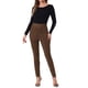 thumbnail image 2 of FALDAS CURVAS Leggings de Ante Sintético para Mujeres, Cintura Alta, Pantalones Ajustados XL Color Café, 2 of 6