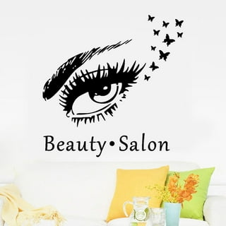 Quote Wall Vinyl Decal Quote Stickers Eye Decals Wall Murals for Girl Room  Beauty Salon Wall Art Beauty Salon Decor Make up SM94 