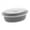 Black/Clear, variant on Pactiv Corp. OC06B Newspring VERSAtainer 5.7 in. x 4 in. x 1.1 in. 6 oz. Plastic Microwavable Containers - Oval Black/Clear (150/Carton)