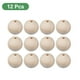 thumbnail image 3 of Paquete de 12 cuentas espaciadoras de madera natural de 50 mm, cuentas redondas de madera sin terminar de gran agujero de 10 mm, 3 of 7