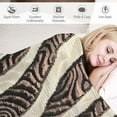 thumbnail image 3 of Orinice Zebra Print Stripe Pattern Warm Lightweight Blanket Soft Fleece Blankets for All Seasons - Perfect Decor for Living Rooms, Sofas, and Beds 60x80in, 3 of 6