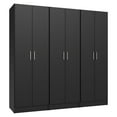 thumbnail image 2 of Madesa Kitchen Pantry Set Storage Cabinet 6 Doors 12 Utility Shelves 70"L Wooden Organization Unit for Kitchen 9 Adjustable Shelves Anti Tipping - Black, 2 of 9