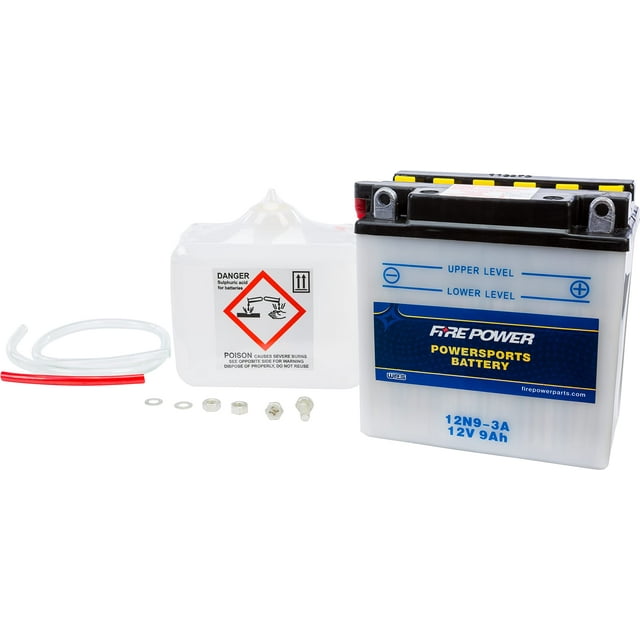 WPS Western Power Sports Conventionnel 12V Batterie Standard avec Bloc d'Acide