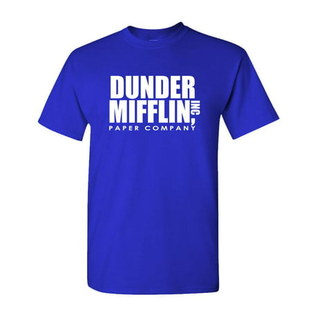 DUNDER MIFFLIN PAPER COMPANY - Funny Mens Cotton T-Shirt - ALL SIZES (2XL,Choose from Drop