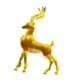 thumbnail image 5 of Escultura de ciervo de resina, figura de animal, decoración del hogar, linda, artificial, romántica. Amarillo, 5 of 9
