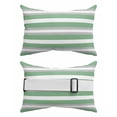 thumbnail image 2 of Pack of 4 Outdoor Lumbar Pillow Covers 12x20 Inch, Green Grey Stripe Waterproof Throw Pillow Covers Set, Farmhouse Modern Art Striped Indoor&Outdoor Decorative Cushion Cases for Patio Porch Car, 2 of 7