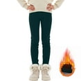 thumbnail image 4 of Xyant Girls Fleece Lined Leggings Cotton Kids Winter Warm Leggings for Toddler Girls Thick Thermal Tights Pants (Dark Green,7-8 Years), 4 of 7