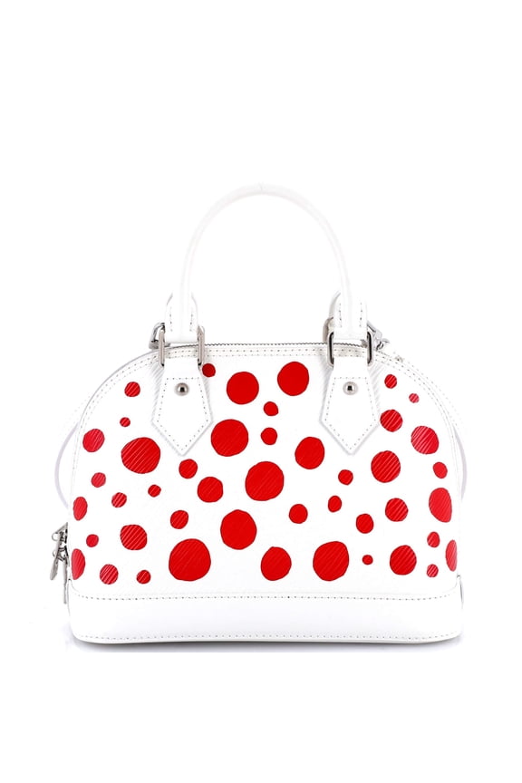 Pre-Owned Louis Vuitton White/Red Ltd. Ed. Yayoi Kusama Infinity Dots Alma BB Handbag