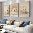 thumbnail image 4 of 3pcs Wrapped Canvas Wall Art Set, Art Deco Classic Modern Style, Portrait Orientation, Pine Wood Frame, Ink on Canvas, with "The Last Supper" Religious Theme, for Living Room, Bedroom, Home Office,, 4 of 4