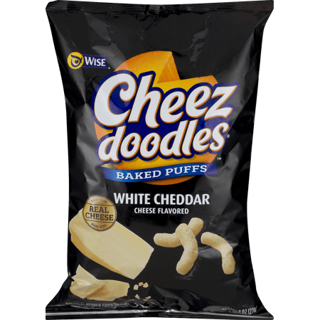 Wise Foods White Cheddar Cheese Doodles Baked Puffs 8.0 oz. Bag (3 Bags