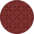 thumbnail image 1 of Ahgly Company Machine Washable Indoor Round Transitional Red Area Rugs, 4' Round, 1 of 7