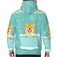 thumbnail image 7 of Fotbe Men's Hoodie with Dogs Loves Bath Pattern - Kangaroo Pocket Pullover Hooded Sweatshirt, Perfect for Daily Wear, Travel, and Home-XX-Large, 7 of 7