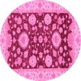 thumbnail image 1 of Ahgly Company Indoor Round Oriental Pink Traditional Area Rugs, 8' Round, 1 of 4
