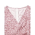 thumbnail image 5 of Gvmfive Womens Boho Floral Print Short Sleeve Midi Dress Casual Asymmetrical Party Dress, 5 of 8