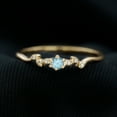thumbnail image 2 of Rosec Jewels Sky Blue Topaz Promise Ring with Diamond for Women, Nature Inspired Ring, 14K Yellow Gold, US 5.50, 2 of 7
