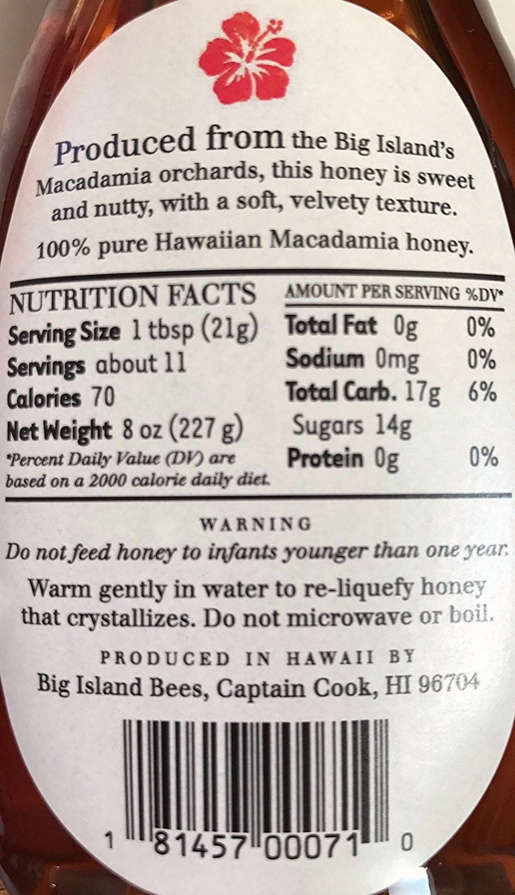 Honua Pure Hawaiian Honey 8 Ounce, Organic Wileaiki