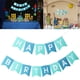 thumbnail image 2 of KAKOWELY Guirnalda de banderines de feliz cumpleaños, elegante, blanca y azul, para decorar fiestas, versátil y hermosa., 2 of 4