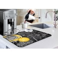 thumbnail image 3 of Coffee Bar mat Accessories for Countertop Absorbent Hide Stain Rubber Backed Dish Drying Mats for Kitchen Counter Draining Pad Decor Gift Fit Under Coffee Maker Coffee Pot Espresso Machine (20x12in), 3 of 6