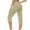 Khaki, variant on Povozer Cargo Capri Pants for Women High Waisted Relaxed Fit Elastic Knit Waist Casual Capris Trousers Cropped Pants(Khaki,L)
