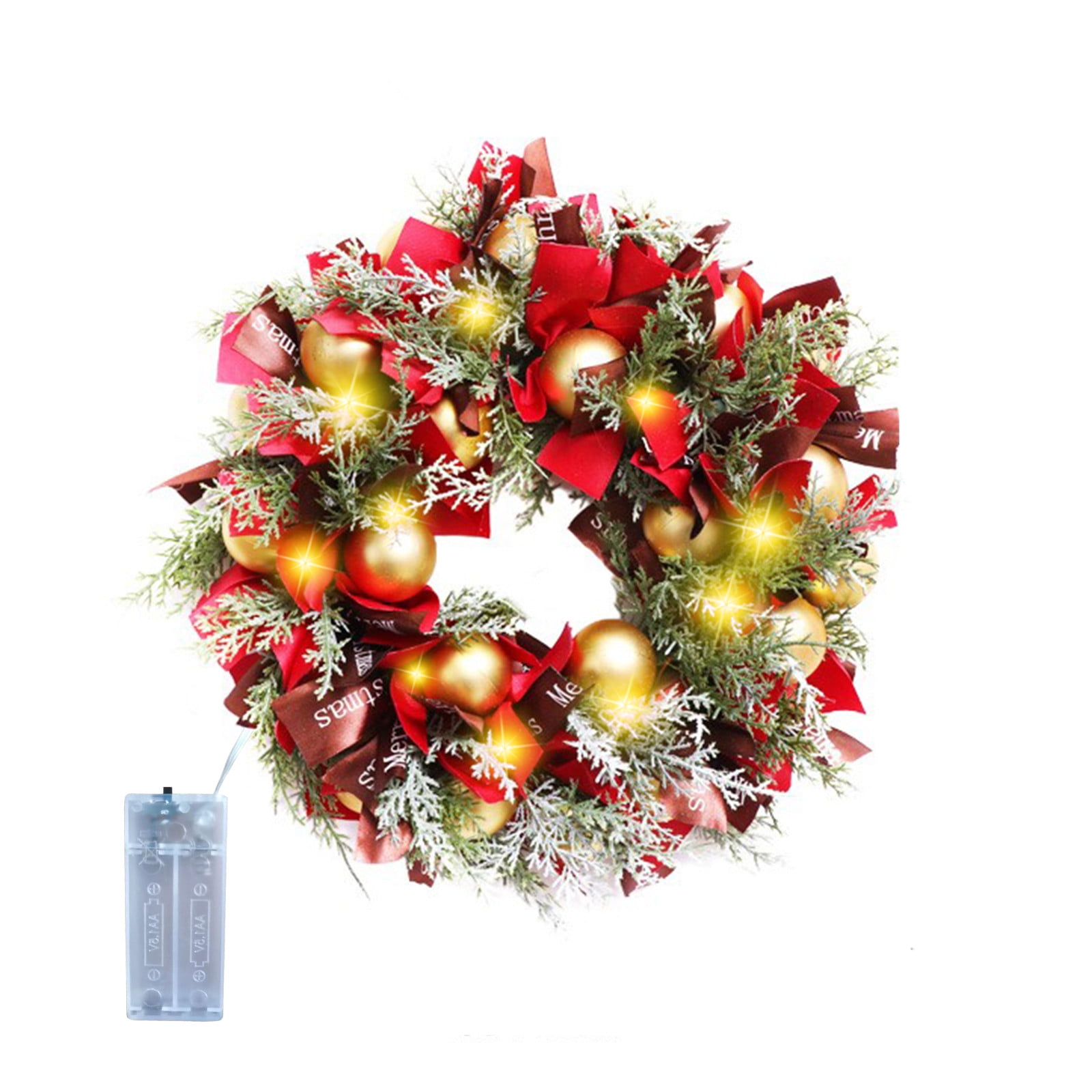 lulshou Home Decor Clearance,Christmas Wreath With Lights 13.7 ...