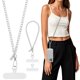 thumbnail image 1 of MoKo Cadena Metálica Universal para Celular con Lanyard Cruzado Plata, 1 of 7