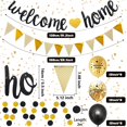thumbnail image 3 of Geekeo Welcome Home Party Decoration Kit, Black And Gold, 3 of 9