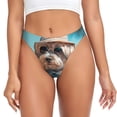 thumbnail image 1 of Fotbe Stylish Dog in Denim Outfit Tanga Sin Costuras para Mujer con Estampado – Panties Invisibles, Transpirables y Cómodos para Uso Diario-XX-Large, 1 of 6
