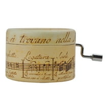 HONITANO 1Pcs Vintage Mechanical Hand-Crank Music Box for Birthday Square Shape Plastic Material Plays Music