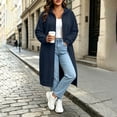 thumbnail image 5 of Perfectbot Women's Mid-Length Hooded Sweatshirt, Zip Up Oversized Outerwear with Pockets for Fall Going Out, 5 of 8