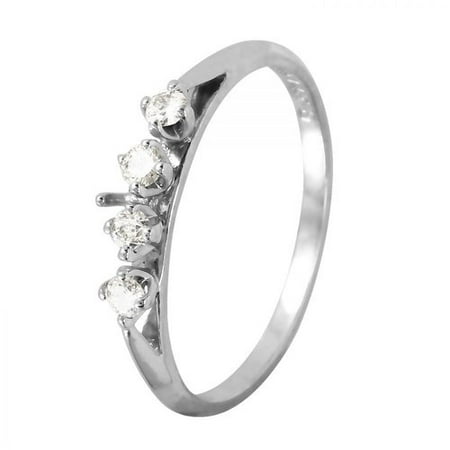 Foreli 0.16CTW Diamond 14K White Gold Ring