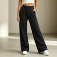 thumbnail image 2 of Liuinsasek Women's Winter Long Sweatpants Loose Wide Leg Pants Elastic Waistband and Pockets High Waisted Sweatpants, 2 of 10