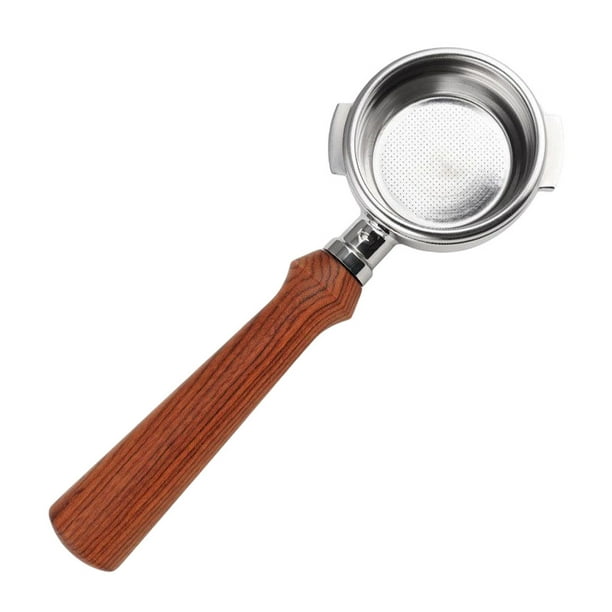 Inteprter Manija de máquina de café de malla fina sin fondo Universal portafiltro 58mm fabricante de cuencos de orejas empuñadura de mano filtrado Juegos de servir café y té tipo 3 Inteprter HA064517-03