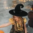 thumbnail image 6 of Deeceymbur Gold Velvet Witch Hat with Hook Design Three Layer Breathable Halloween Party Hat Green Yellow Options 15.3x17.3in, 6 of 6
