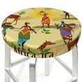 thumbnail image 3 of Bingfone12 Inch Padded Round Bar Stool Cover Cushion With Elastic Fabric Round Chair Seat - Ethnic African, 3 of 7
