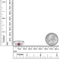 thumbnail image 6 of Gem Stone King 14K White Gold Pink Tourmaline & Moissanite 3-Stone Engagement Ring | 0.98 Cttw | Round 5MM and 4MM | Three Stone Wedding Anniversary Promise Ring for Women (Size 8), 6 of 6