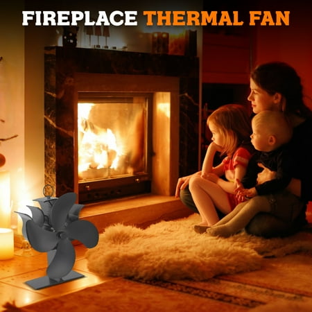 

Heat Powered Circulates Fireplace Fan Thermodynamic Stove Efficiency Fuel Fans for Enjoy Warm Air Environment