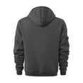 thumbnail image 4 of Hoodies For Men Drawstring Half Zip Long Sleeve Flag Print Pullover Tops Multi Pockets Casual Sports Sweatshirts (M, Dark Gray), 4 of 4