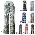 thumbnail image 2 of YESTUNE Women Casual Pajama Pants Floral Camo Deer Santa Print Drawstring Comfy Loose Wide Leg Stretch Palazzo Lounge Toursers, 2 of 19