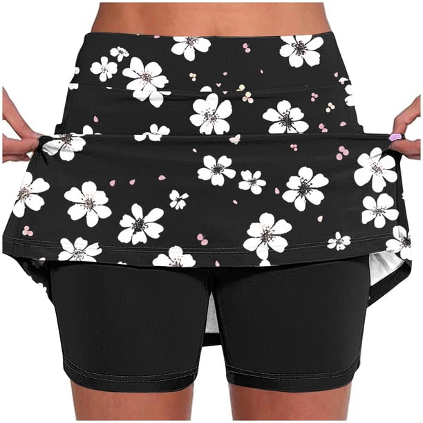 Mujeres Pantalones Cortos Atléticos de Impresión Elásticos de Cintura Alta Delgado Joggers con Bolsillos, Pantalones Cortos de Yoga para Mujeres